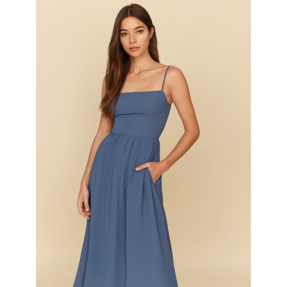 SOLD NWT Reformation Rosehip Dress in Morning Glory Blue - Picture 4 of 8